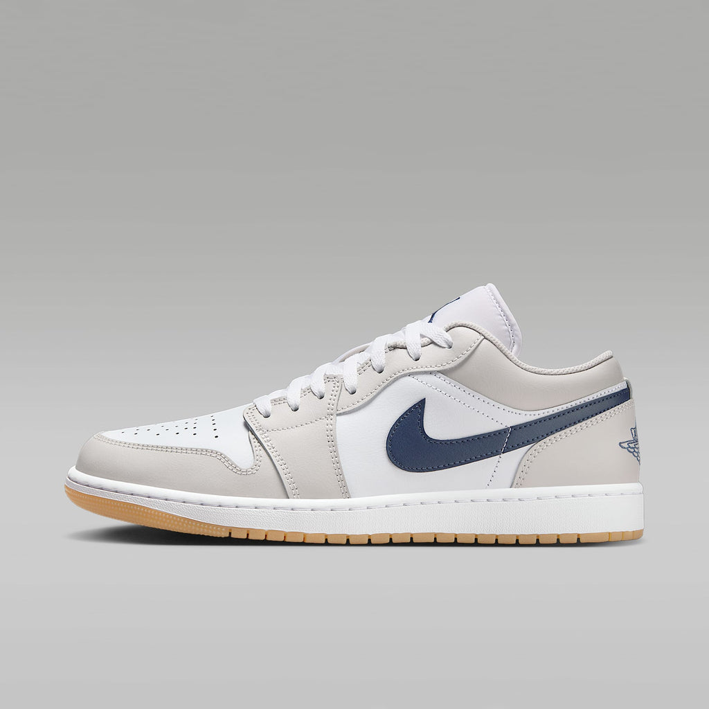 Air Jordan 1 Low Sneakers – White, Navy & Gum