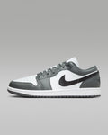 Air Jordan 1 Low Gray, White & Black Sneakers