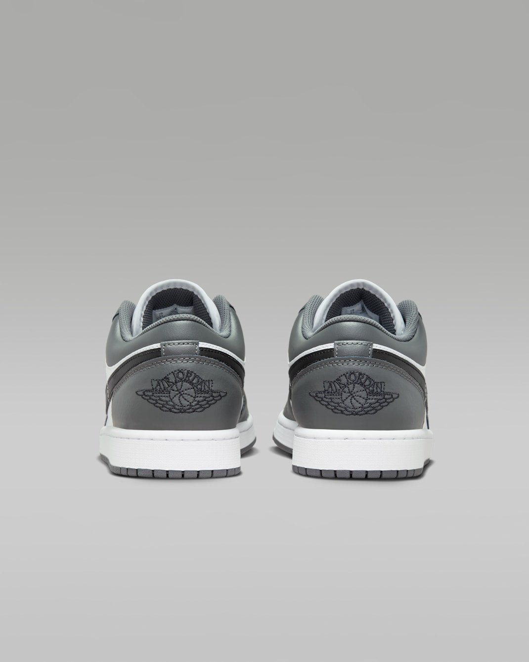 Air Jordan 1 Low Gray, White & Black Sneakers